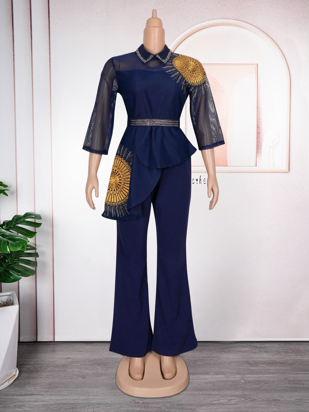 Women's Clothing Adult Lady Like Woman Long Blouse And Pants Autumn Women's Suit